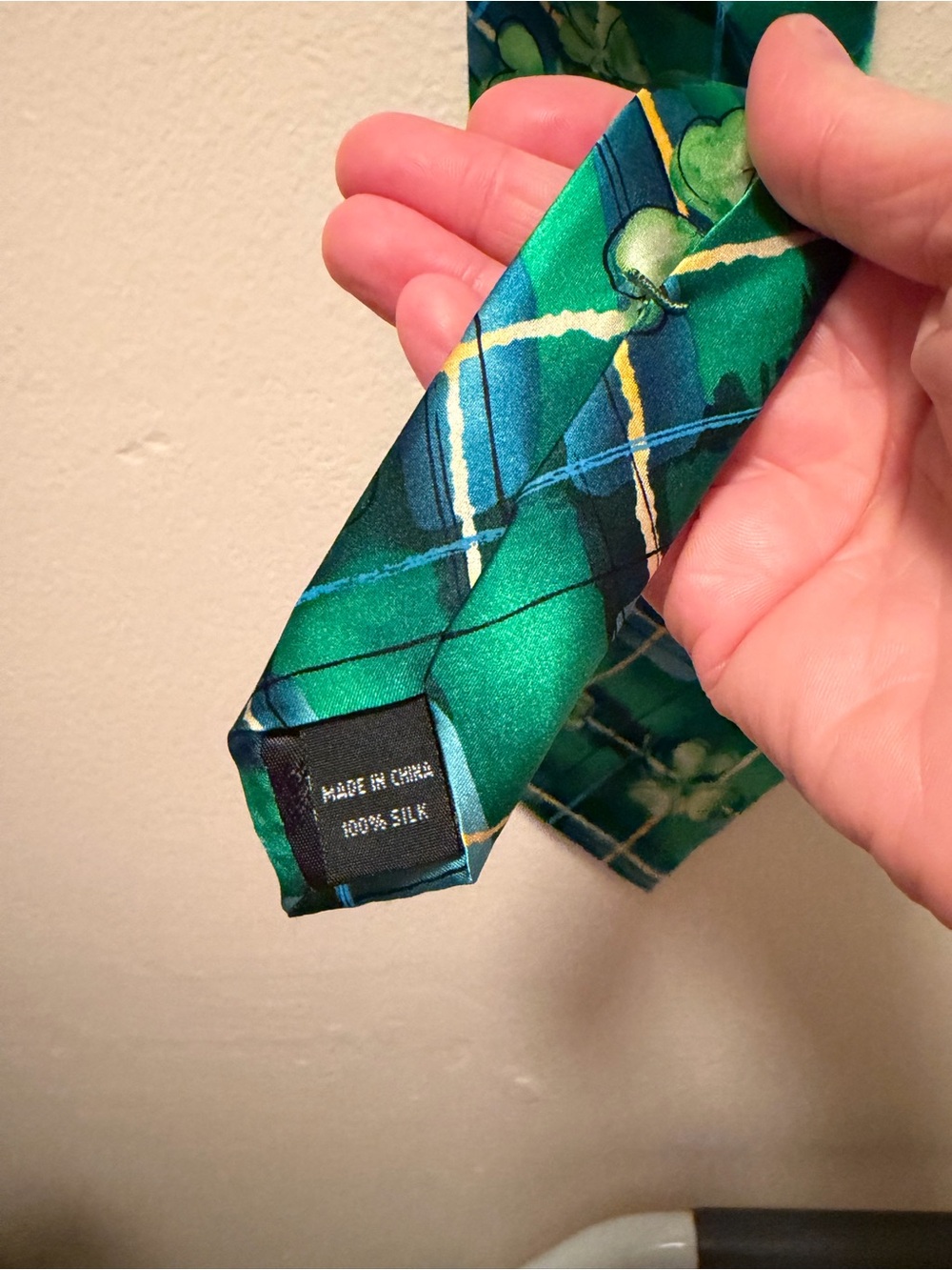 J. Garcia Malachite Valley Shamrock Tie - Picture 5 of 5